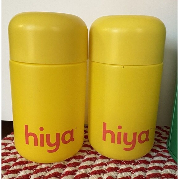 Lot Of 6 Hiya Glass Capsule Pill Bottle Containers Plus Greens Tin ALL EMPTY - Picture 3 of 7